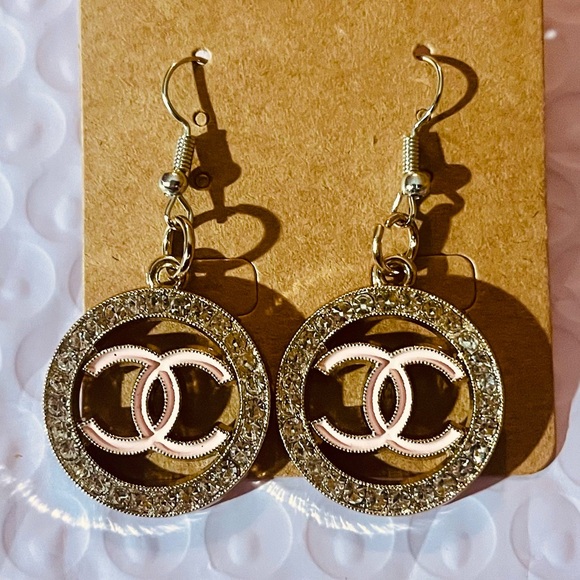Custom Studded Lux & Designer Earrings- Chanel, Gucci, Louis Vuitton - Picture 4 of 6
